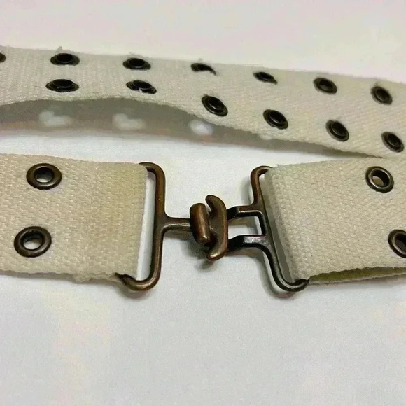 Belt Y2K Unisex Canvas Waist Adjustable 2000s Millennial Jeans  Fit Pants 1999 - Picture 1 of 7